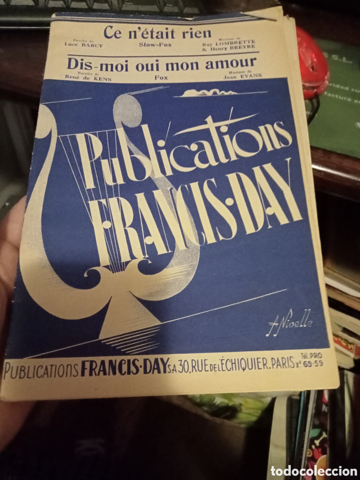 Partituras musicales: Ce n etait rien publucations francis day