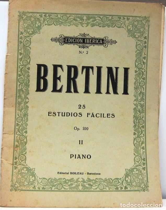 Partituras musicales: BERTINI - 25 ESTUDIOS FACILES OP.100 - PIANO - PARTITURAS