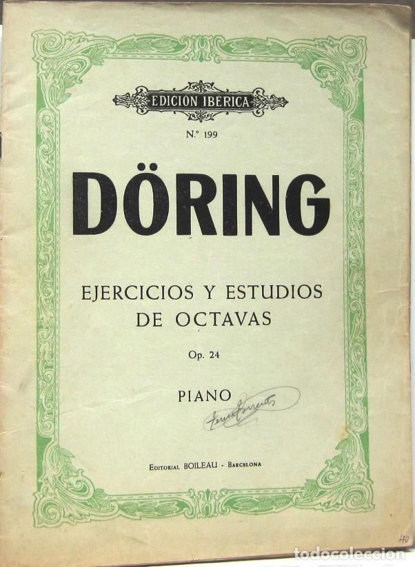 Partituras musicales: DORING - EJERCICIOS Y ESTUDIOS DE ACOTAVAS - PIANO - PARTITURAS
