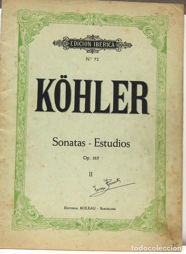 Partituras musicales: KOHLER - SONATAS - ESTUDIOS OP.164 - PARTITURAS