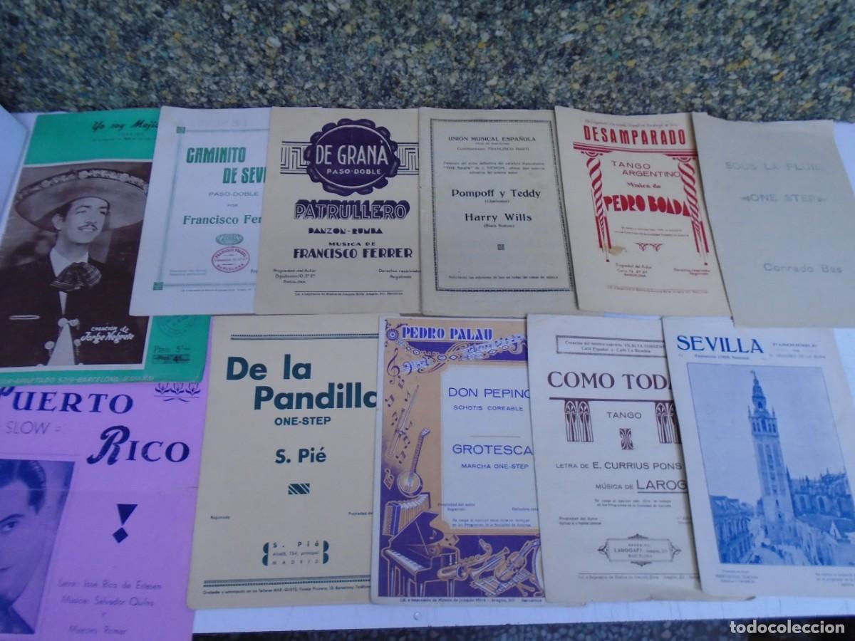 Partituras musicales: LOTE DE ANTIGUAS PARTITURAS MUSICALES VARIAS:TANGOS,ONE STEP,PASO-DOBLES,SLOW,ETC...