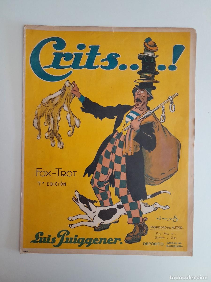 Partituras musicales: PARTITURA FOX-TROT 'CRITS' DE LUIS PUIGGENER (BARCELONA, c.1920)