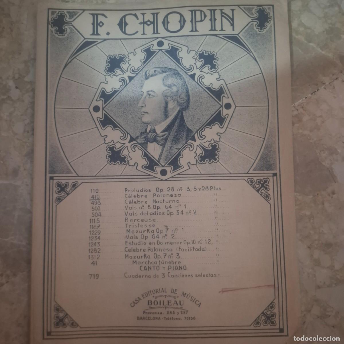 Partituras musicales: ANTIGUAS PARTITURAS CELEBRE POLONESA F. CHOPIN. Principios de SXX.