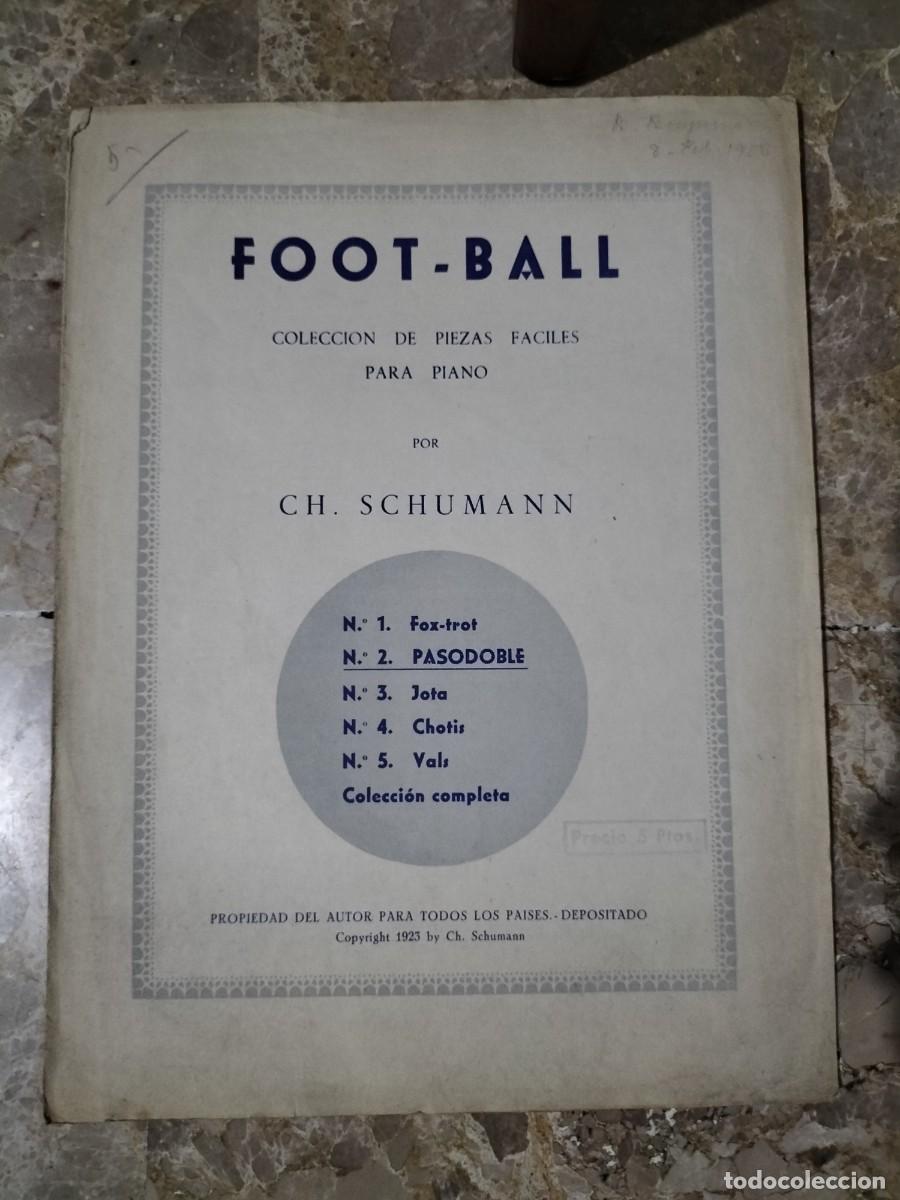 Partituras musicales: Antigua partitura 1923. CH. SCHUMANN. Pasodoble. colecci&oacute;n de piezas f&aacute;ciles para piano