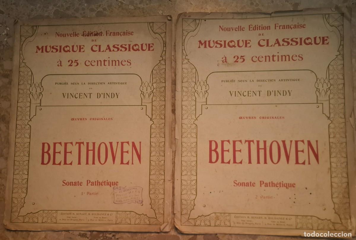 Partituras musicales: Partituras(1908-14)&rdquo;Sonata Pat&eacute;tica&rdquo; B.Roudanez & Cie.(Beethoven,publicada por M.S&eacute;nart y B.Roudanez