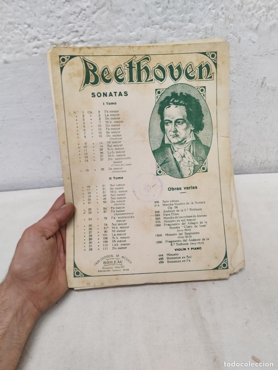 Partituras musicales: Antigua partitura sonatas Beethoven. Biblioteca del pianista.
