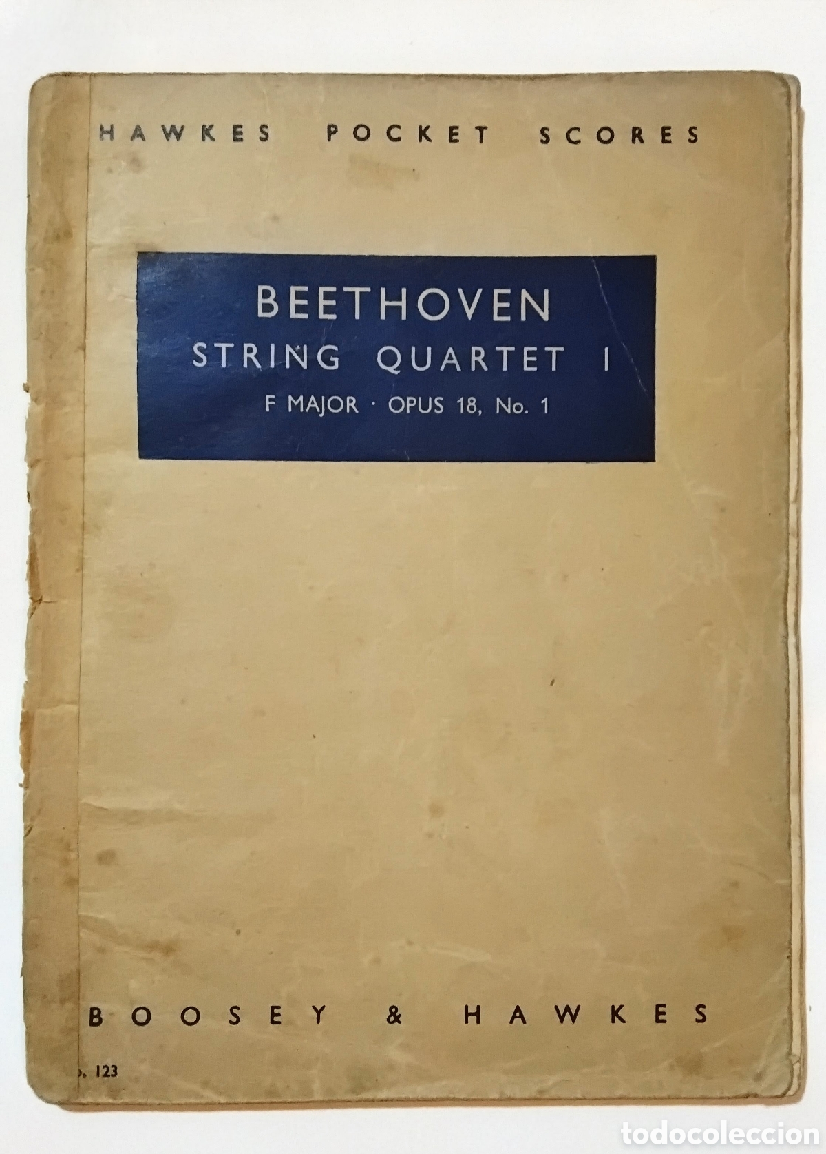 Partituras musicales: Ludwig van Beethoven &ndash; String Quartet I in F Major, Op. 18 No. 1 &ndash; Boosey & Hawkes &ndash; c. 1950/1960