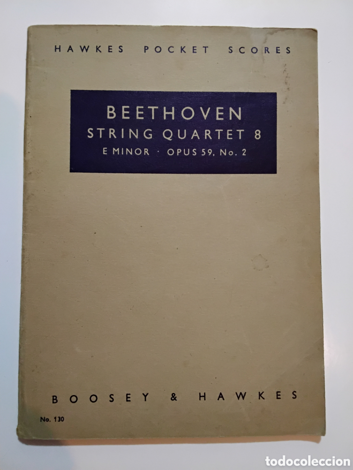 Partituras musicales: Beethoven &ndash; String Quartet VIII in E Minor, Op. 59 No. 2 &ndash; Boosey & Hawkes