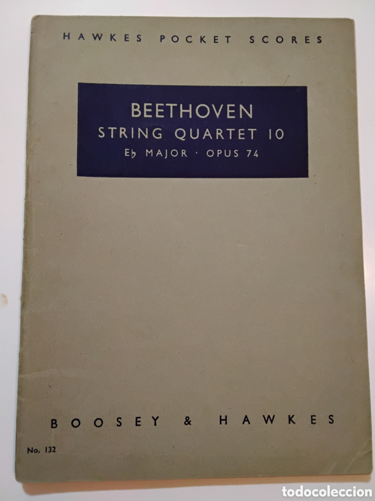 Partituras musicales: Ludwig van Beethoven &ndash; String Quartet X in E-flat Major, Op. 74 &ldquo;Harp&rdquo; &ndash; Boosey & Hawkes &ndash;1950/60