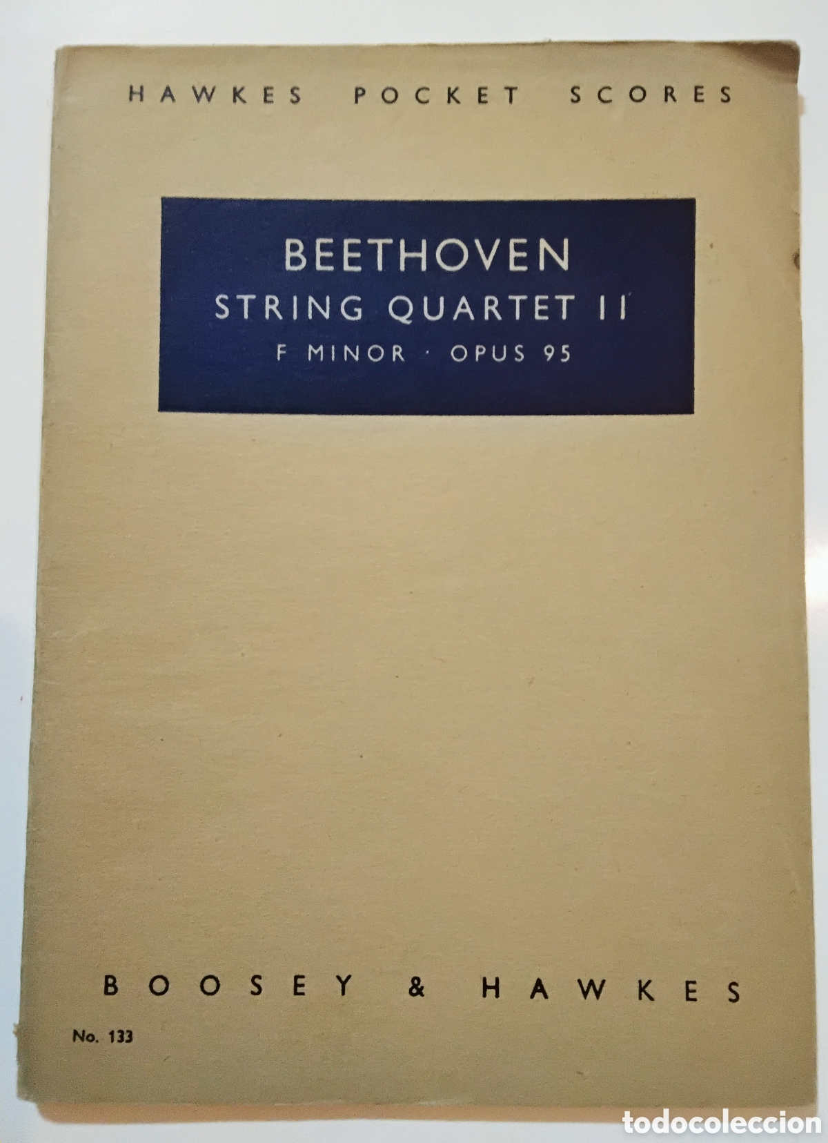 Partituras musicales: Ludwig van Beethoven &ndash; String Quartet XI in F Minor, Op. 95 &ldquo;Quartetto Serioso&rdquo; &ndash; 1950/1960