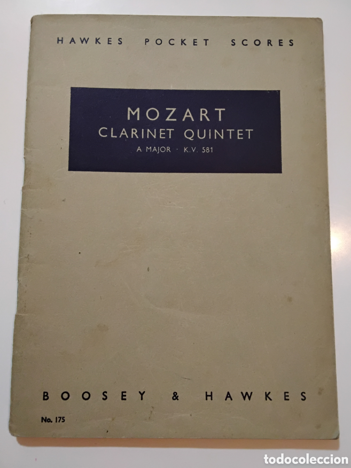 Partituras musicales: Wolfgang Amadeus Mozart &ndash; Clarinet Quintet in A Major, K. V. 581 &ndash; Boosey & Hawkes &ndash; c. 1950/1960