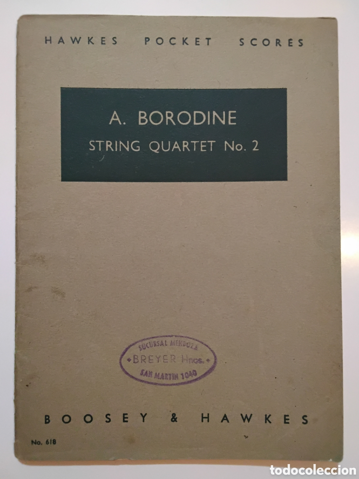 Partituras musicales: Alexander Borodin &ndash; Second String Quartet &ndash; Boosey & Hawkes &ndash; c. 1950/1960