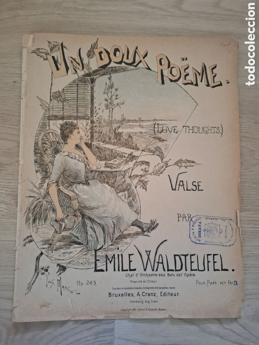 Partituras musicales: Un doux po&euml;me, Valse, por Emile Waldteufel