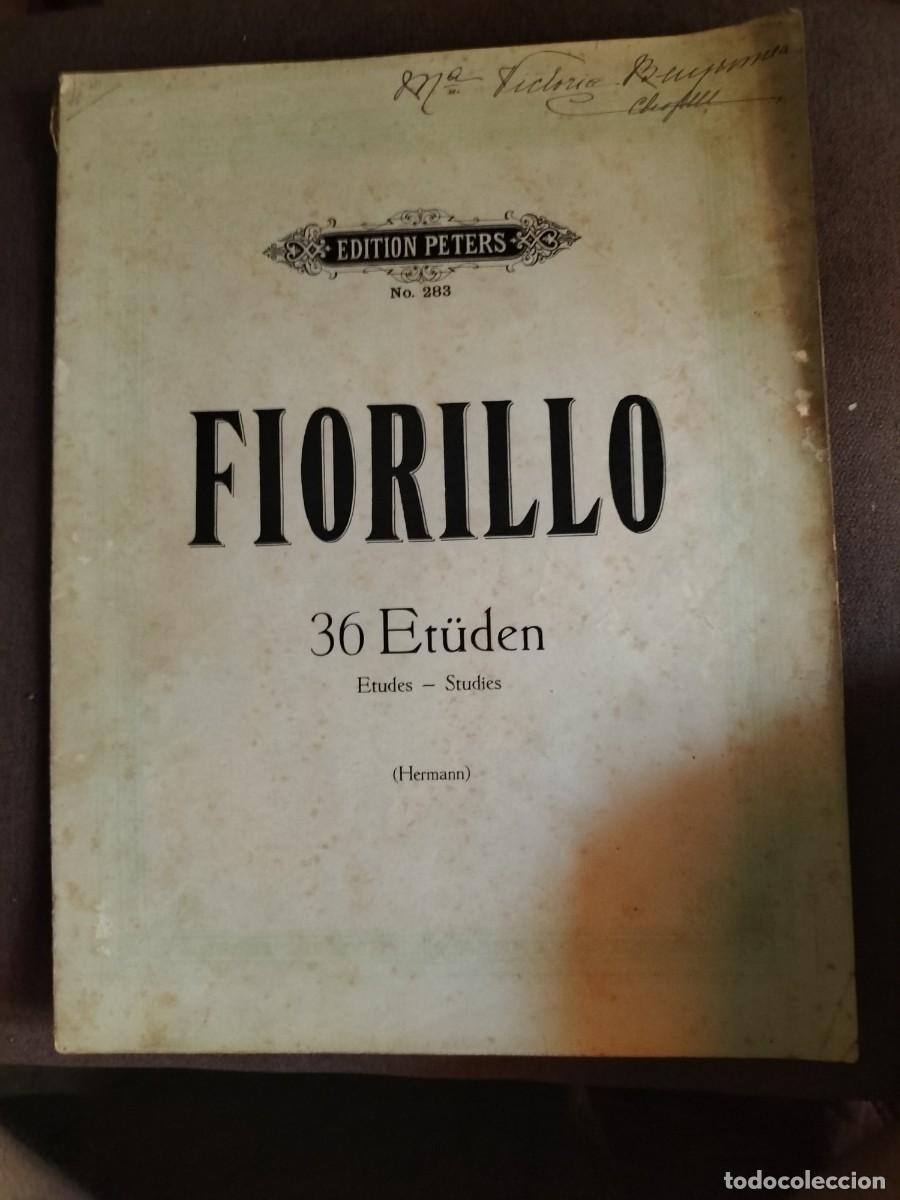Partituras musicales: Partituras antiguas Fiorillo 36 estudios para viol&iacute;n, partitura, edici&oacute;n Peters n.&ordm; 283, Hermann
