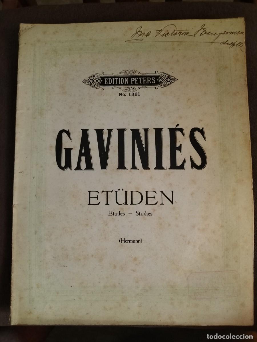 Partituras musicales: Partituras antiguas.GAVINIES. ETUDEN - DAVISSON (EDITION PETERS)