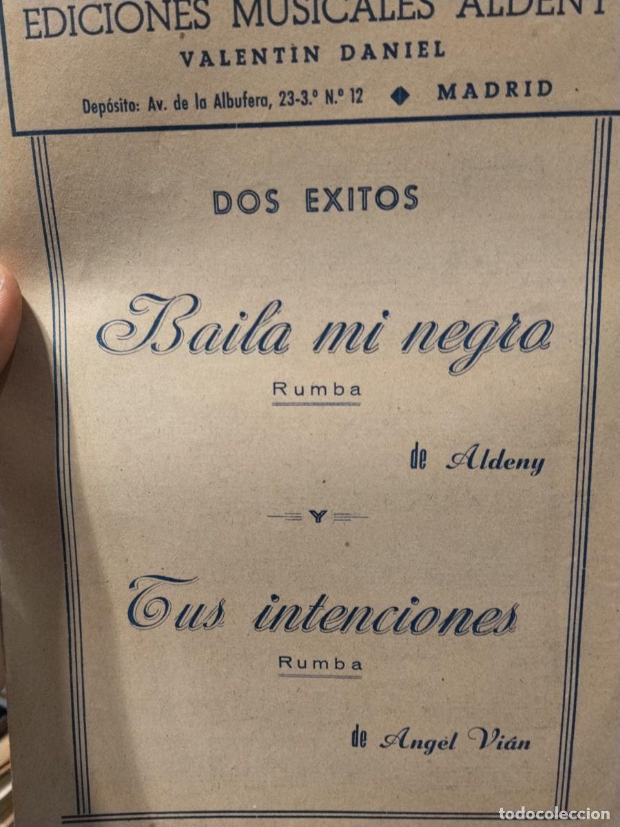 Partituras musicales: Partitura. Baila mi negra. Aldeny/ Tus intenciones. &Aacute;ngel Vian