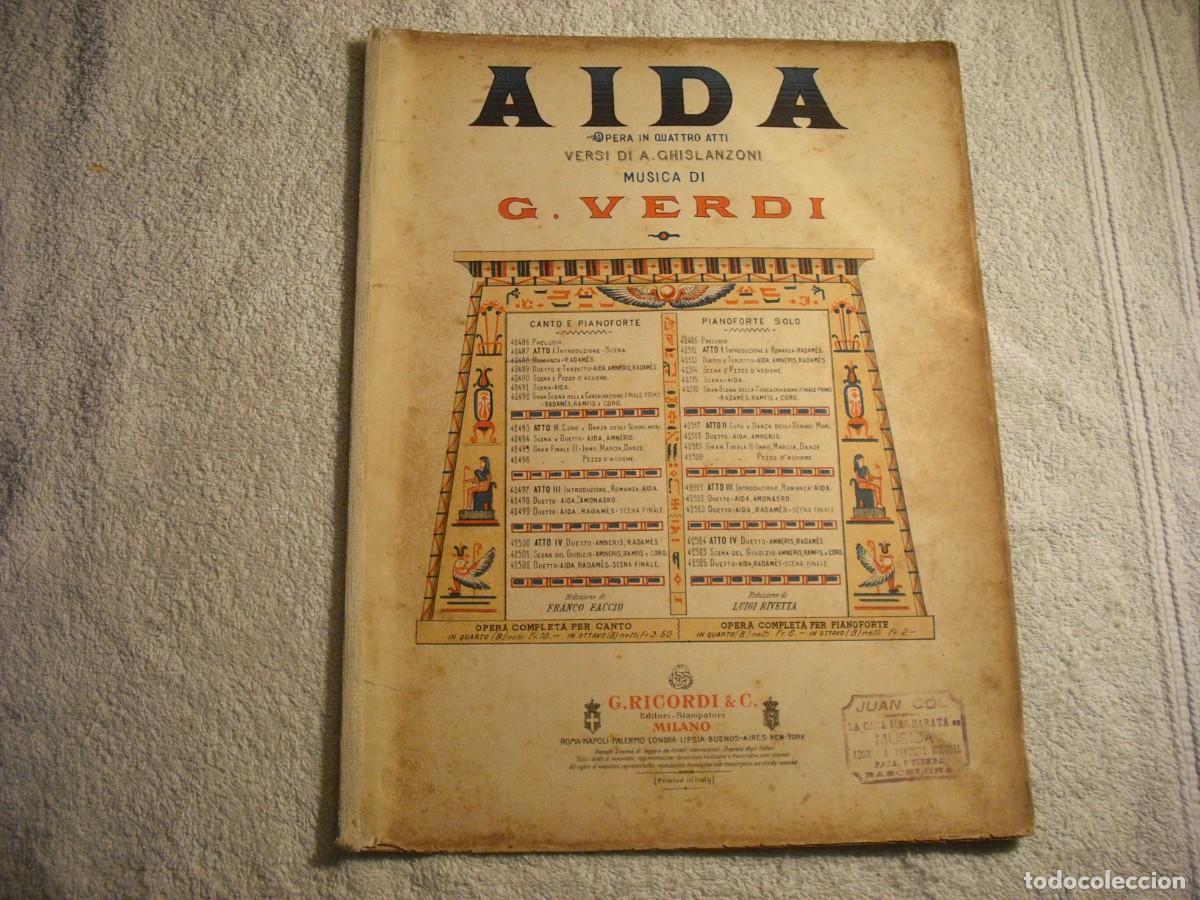 Partituras musicales: PARTITURA AIDA, G. VERDI , OPERA