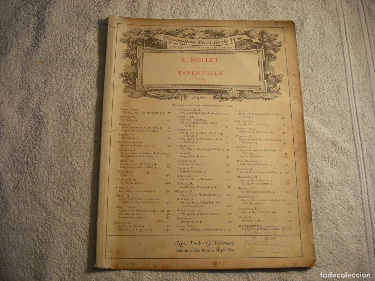 Partiture musicali: PARTITURA TARENTELLE . E. NOLLET, SERIES I