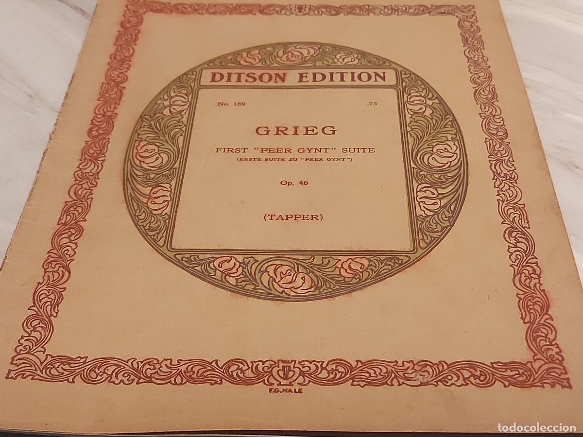 Partituras musicales: A&Ntilde;O 1914!! | EDVARD GRIEG | FIRST PEER GYNT SUITE OP 46 | DITSON EDITION | PARTITURA PIANO SOLO