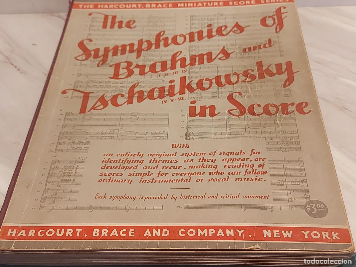 Partituras musicales: A&Ntilde;O 1935!! | THE SYMPHONIES OF BRAHMS AND TSCHAIKOWSKY IN SCORE | HARCOURT BRACE | ALBERT E WIER
