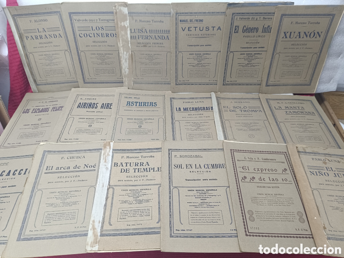 Partituras musicales: LOTE DE 28 PARTITURAS ANTIGUAS. UNION MUSICAL ESPA&Ntilde;OLA.VER FOTOS
