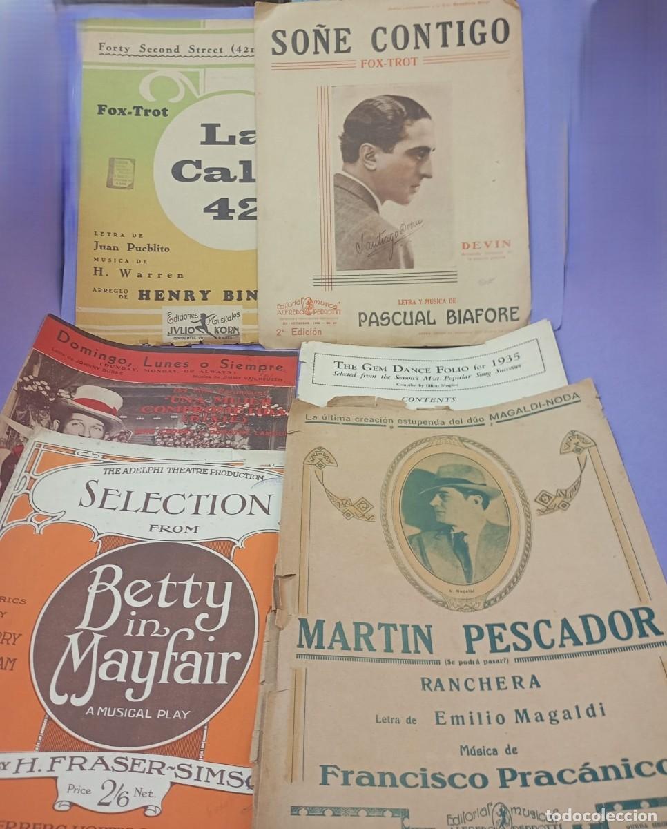 Partituras musicales: LOTE 6 PARTITURAS ANTIGUAS