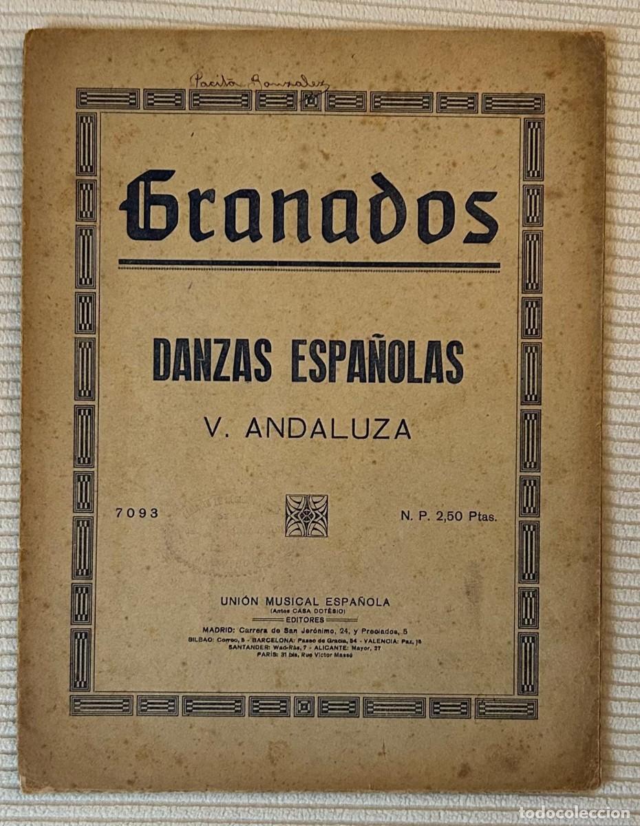 Partituras musicales: PARTITURA - GRANADOS - DANZAS ESPA&Ntilde;OLAS