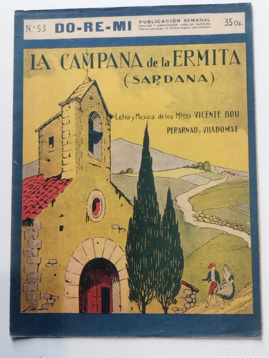 Partituras musicales: BOU, PERARNAU Y VILADOMAT : LA CAMPANA DE LA ERMITA - SARDANA