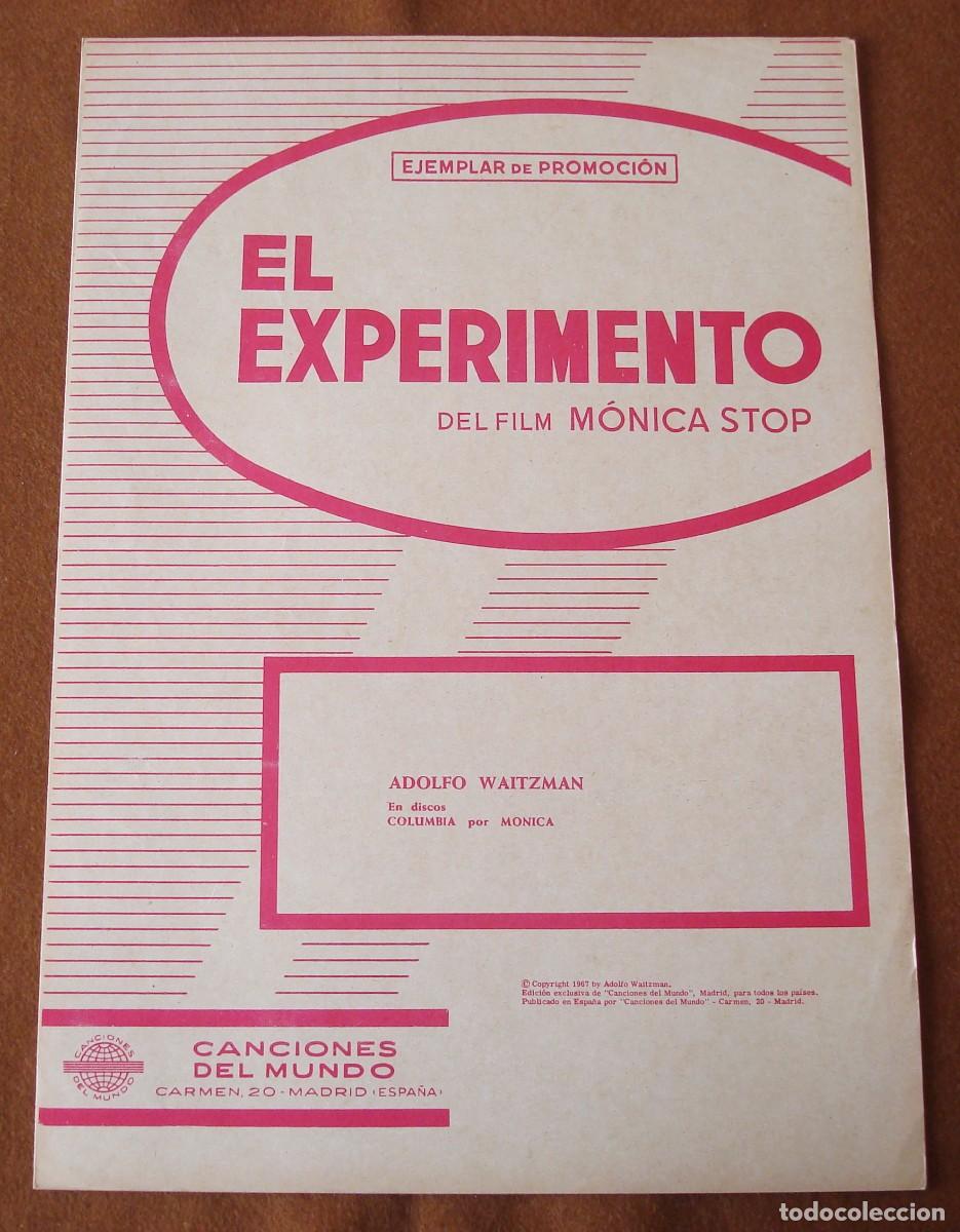 Partituras musicales: Adolfo Waitzman : El experimento - Edici&oacute;n original 1967 Canciones Del Mundo