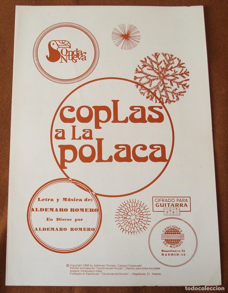Partituras musicales: Aldemaro Romero : Coplas a La Polaca - Edici&oacute;n original 1969 Canciones Del Mundo