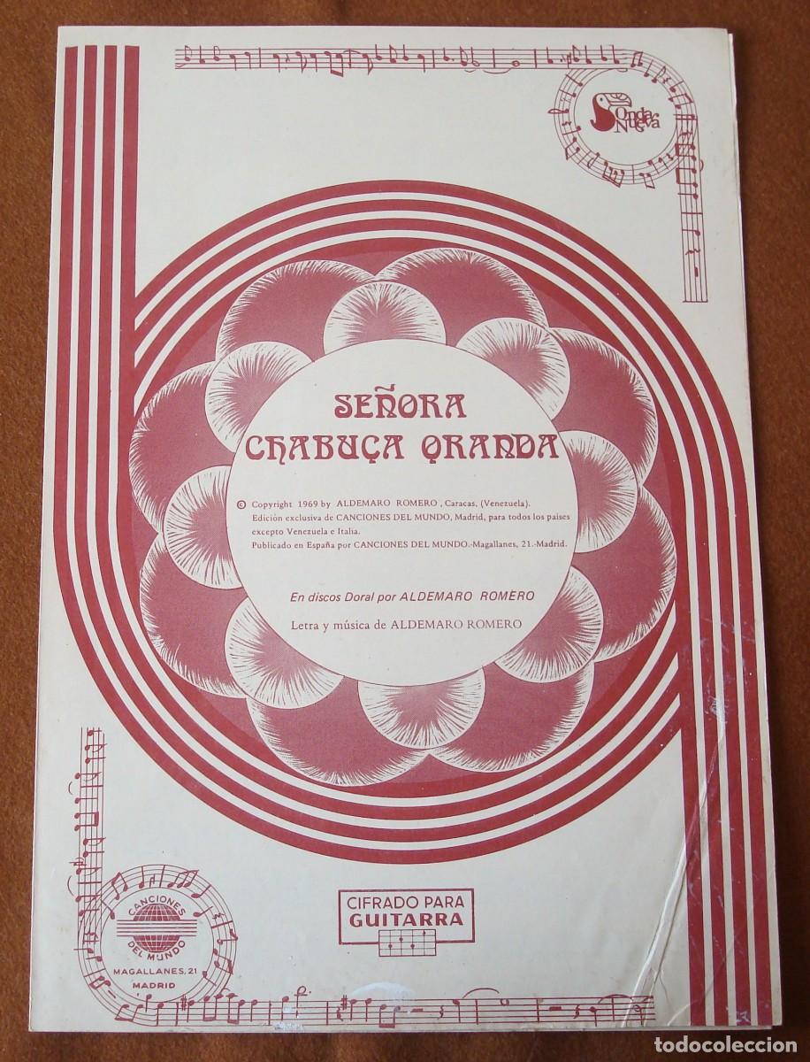 Partituras musicales: Aldemaro Romero : Se&ntilde;ora Chabuca Granda - Edici&oacute;n original 1971 Canciones del mundo