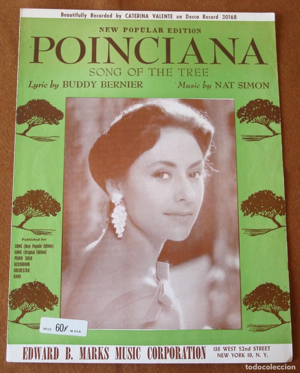 Partituras musicales: Caterina Valente : Poinciana - Edici&oacute;n original USA Edward B. Marks Music