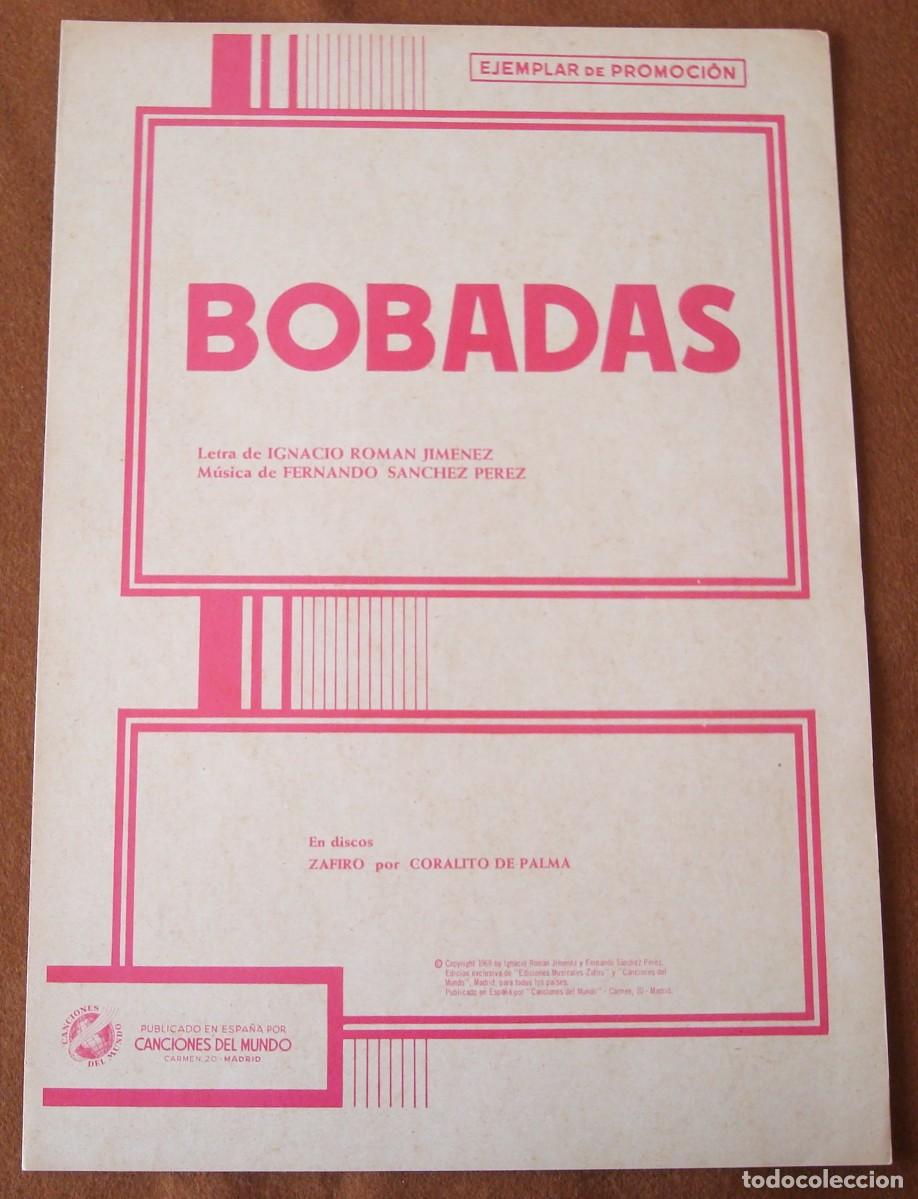 Partituras musicales: Coralito De Palma : Bobadas - Edici&oacute;n promocional original 1968 Canciones Del Mundo
