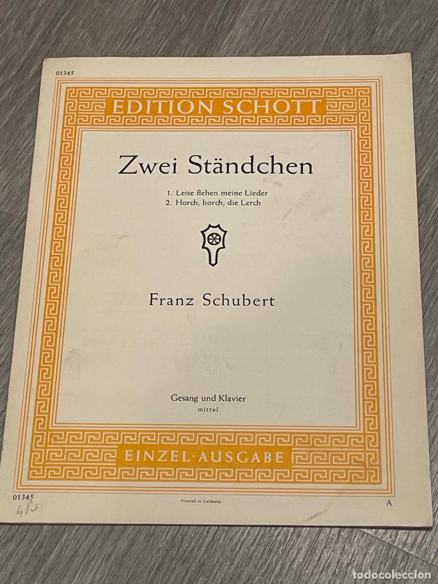 Partituras musicales: SCHUBERT - ZWEI ST&Auml;NDCHEN - ED.SCHOTT 01345 - VOZ Y PIANO