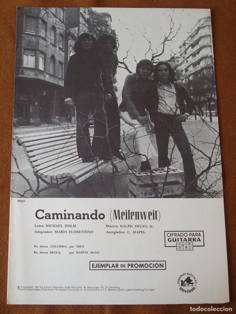 Partituras musicales: Tren : Caminando - Edici&oacute;n promocional original 1971 Ediciones Musicales Universal