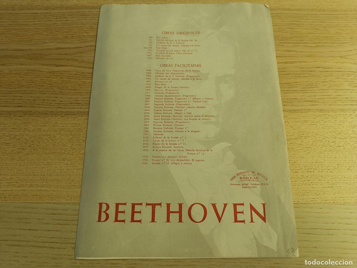 Partituras musicales: Partitura &rdquo;Para Elisa&rdquo;. Beethoven. Casa Editorial de m&uacute;sica Boileau.