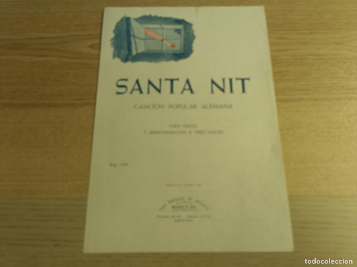 Partituras musicales: Partitura de &rdquo;Santa nit&rdquo; Canci&oacute;n popular Alemana para piano y armonizaci&oacute;n a tres voces