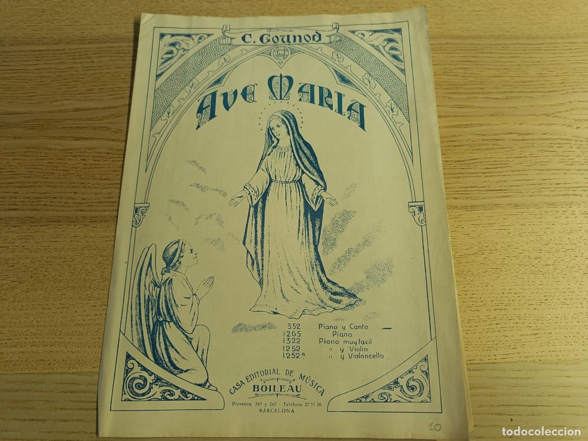 Partituras musicales: Partitura &rdquo;Ave Maria&rdquo;. C. Gounod. Casa editorial de M&uacute;sica Boileau.