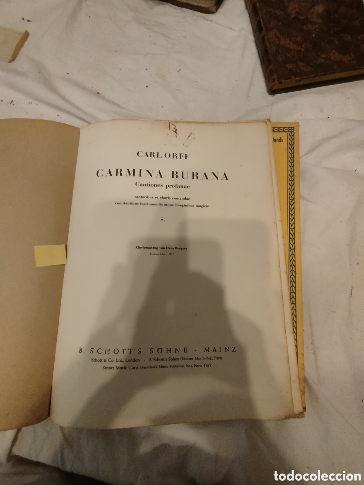 Partituras musicales: Partitura Carl Orff - Carmina Burana (Cantiones Profanae). Edici&oacute;n Schott ED 2877 [1]
