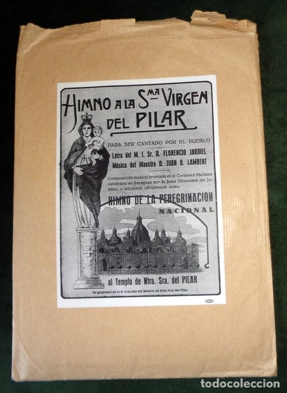Partituren: HIMNO A LA SMA VIRGEN DEL PILAR. PEREGRINACI&Oacute;N NACIONAL FLORENCIO JARDIEL LAMBERT. ZARAGOZA. MEDIDAS
