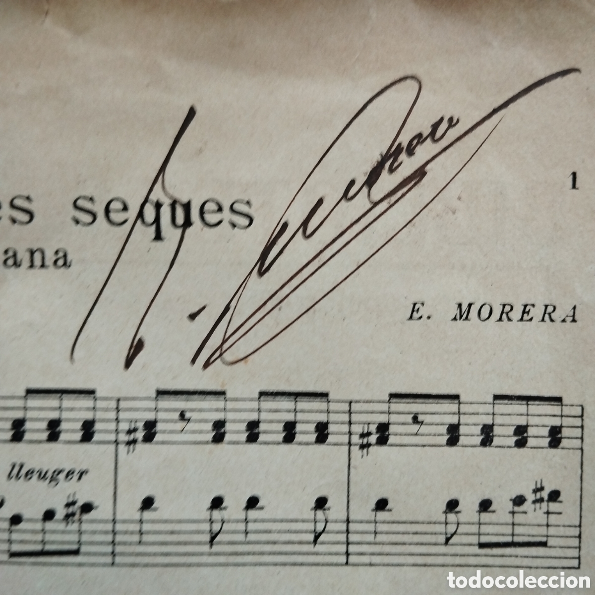 Partituras musicales: ENRIC MORERA LES FULLES SEQUES SIGNADA SARDANA PER A PIANO PARTITURA