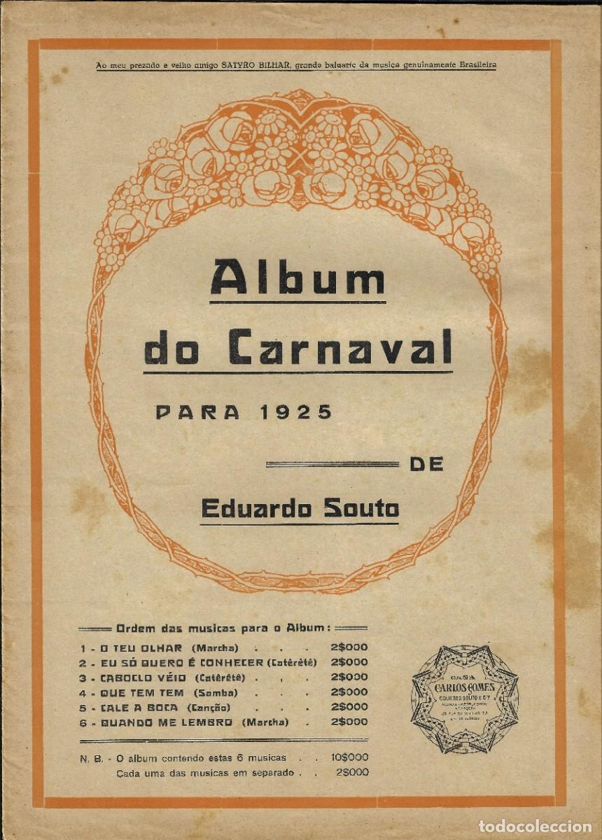 Partituras musicais: Partitura hist&oacute;rica - Eduiardo Souto - Carnaval de R&iacute;o de Janeiro 1925