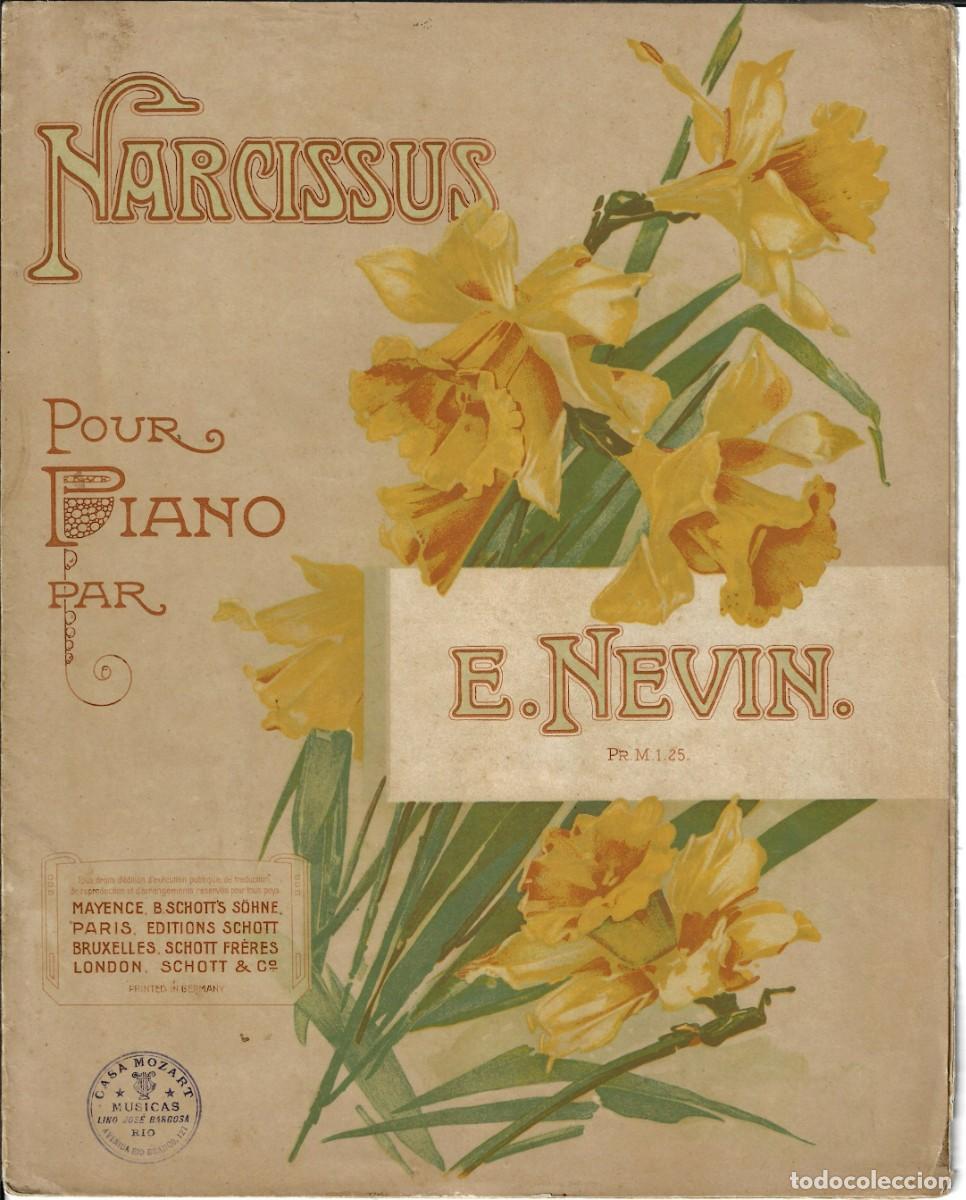 Partitions Musicales: Partitura antigua para piano de &laquo;Narcissus&raquo; - E. Nevin (Edici&oacute;n Schott)