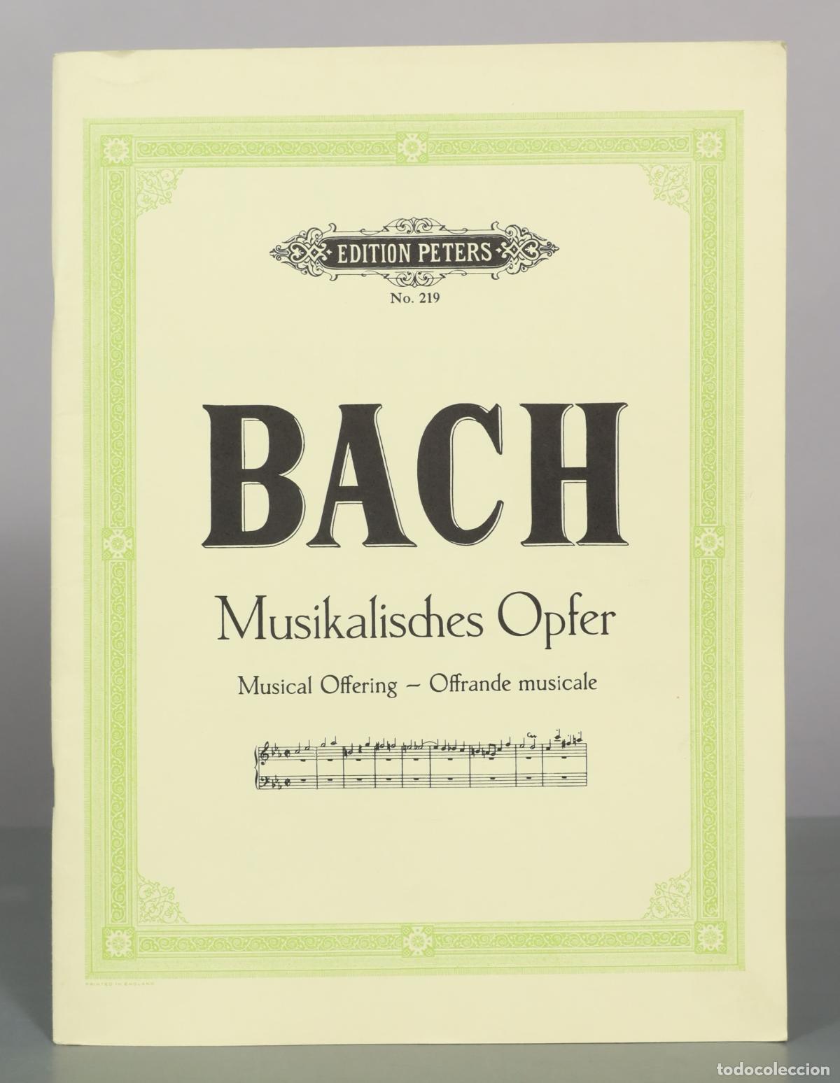 Partitions Musicales: PARTITURA. Musikalisches Opfer - Johann Sebastian Bach - Edition Peters