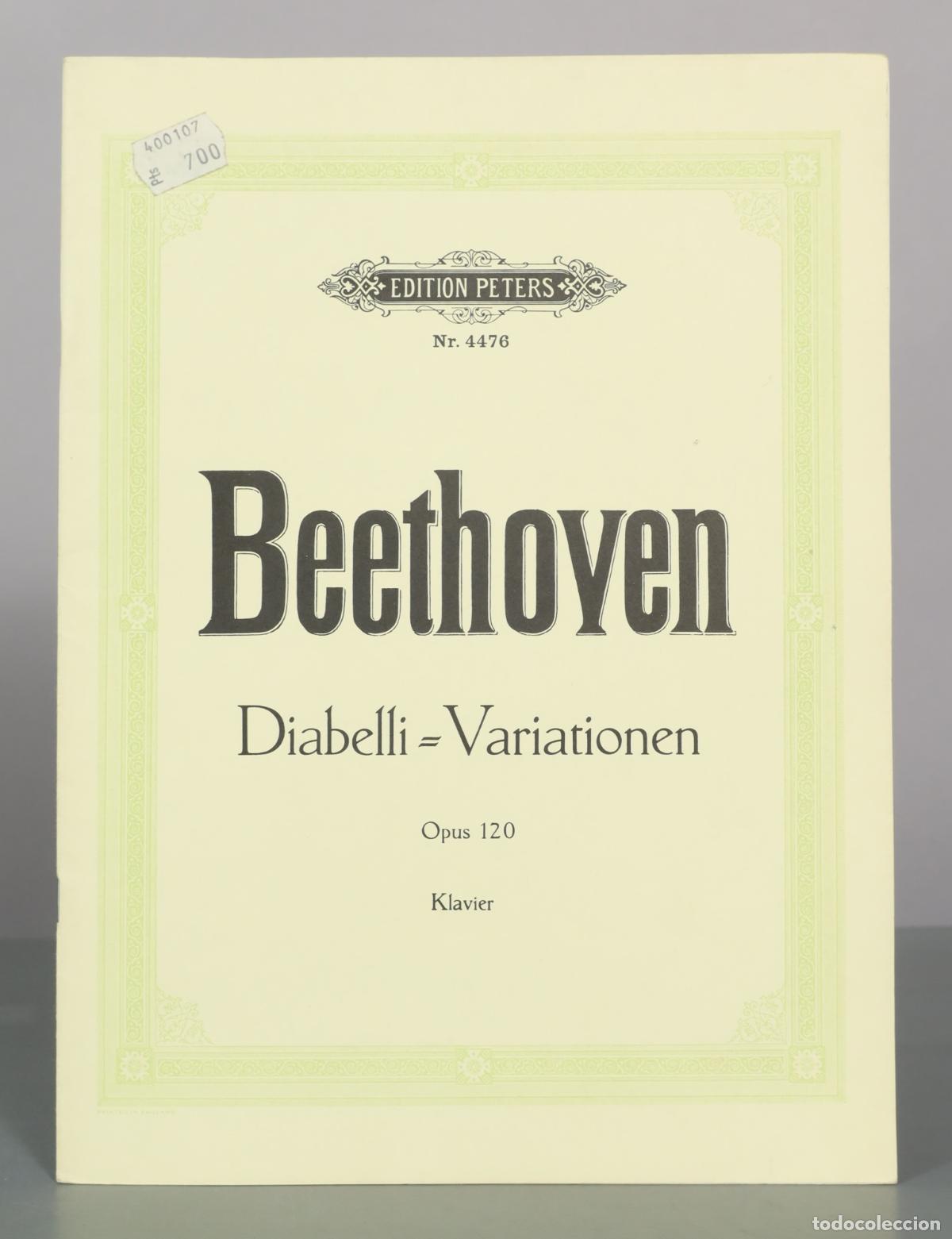 Partitions Musicales: PARTITURA. Diabelli-Variationen Opus 120 Klavier - Beethoven - Edition Peters