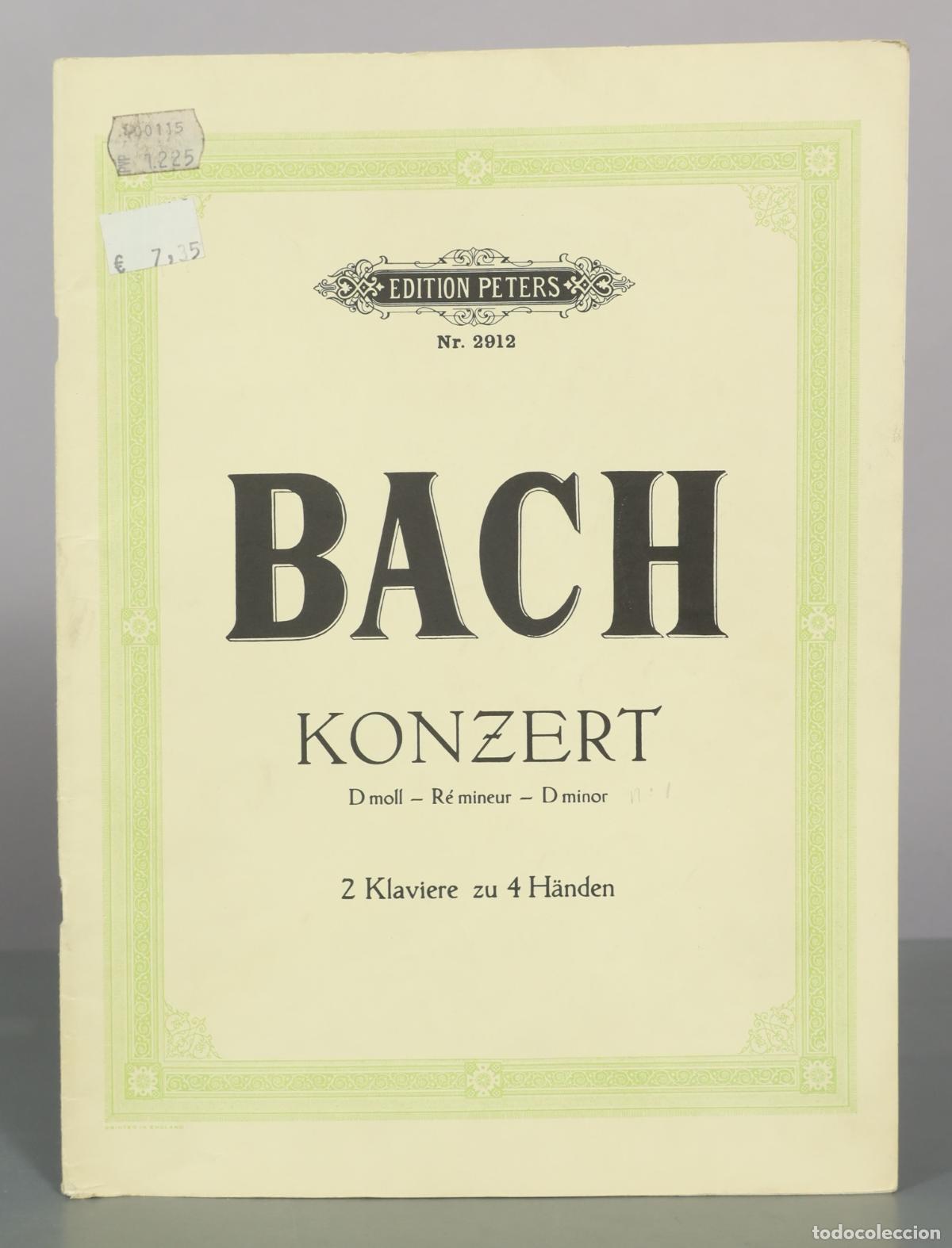 Partitions Musicales: PARTITURA. Konzert D-moll BWV 1052 2 Klaviere zu 4 H&auml;nden - Johann Sebastian Bach - Edition Peters