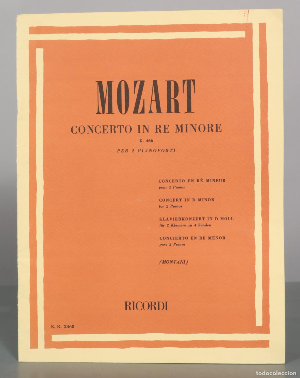 Partituras musicales: PARTITURA. Concerto No. 20 in D minor K. 466 for Piano and Orchestra - Wolfgang Amadeus Mozart -