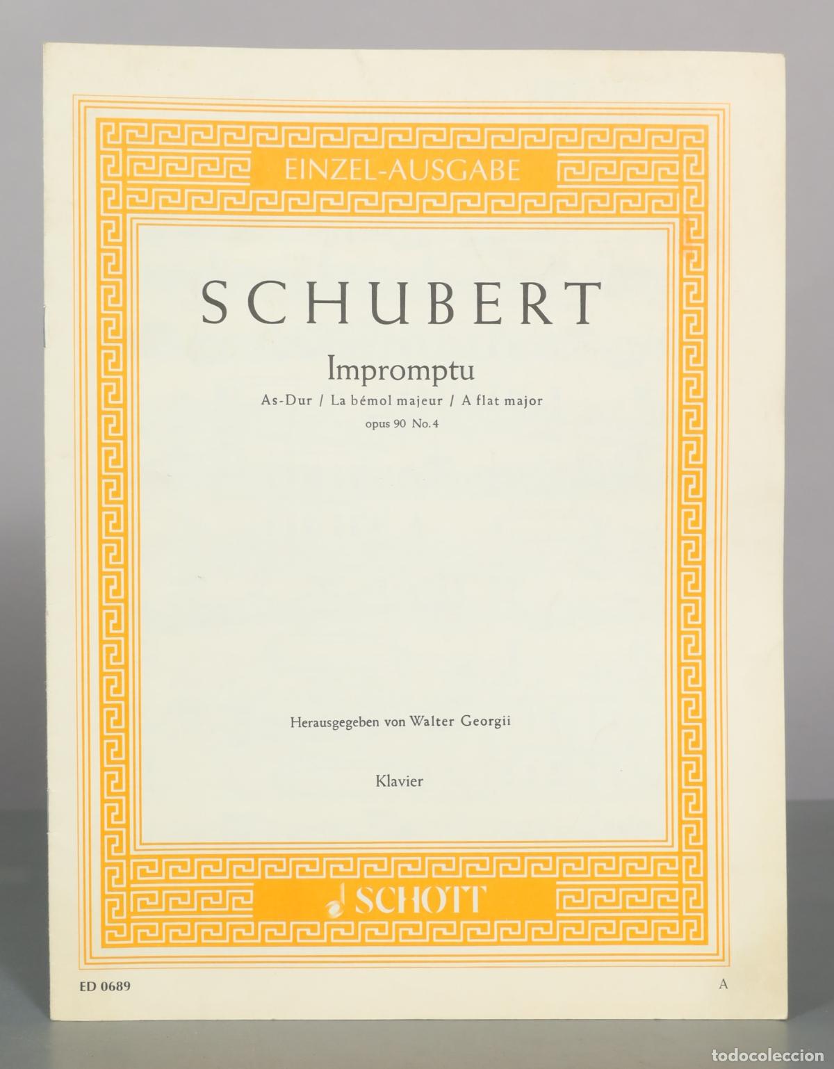 Partituras musicales: PARTITURA. Impromptu As-Dur op 90/4 D 899 - Franz Schubert - Schott