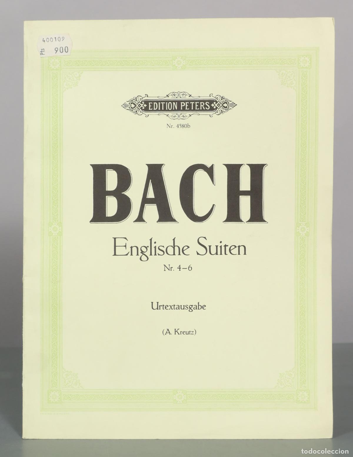 Partituras musicales: PARTITURA. Englische Suiten Nr. 4-6 - Johann Sebastian Bach - Edition Peters