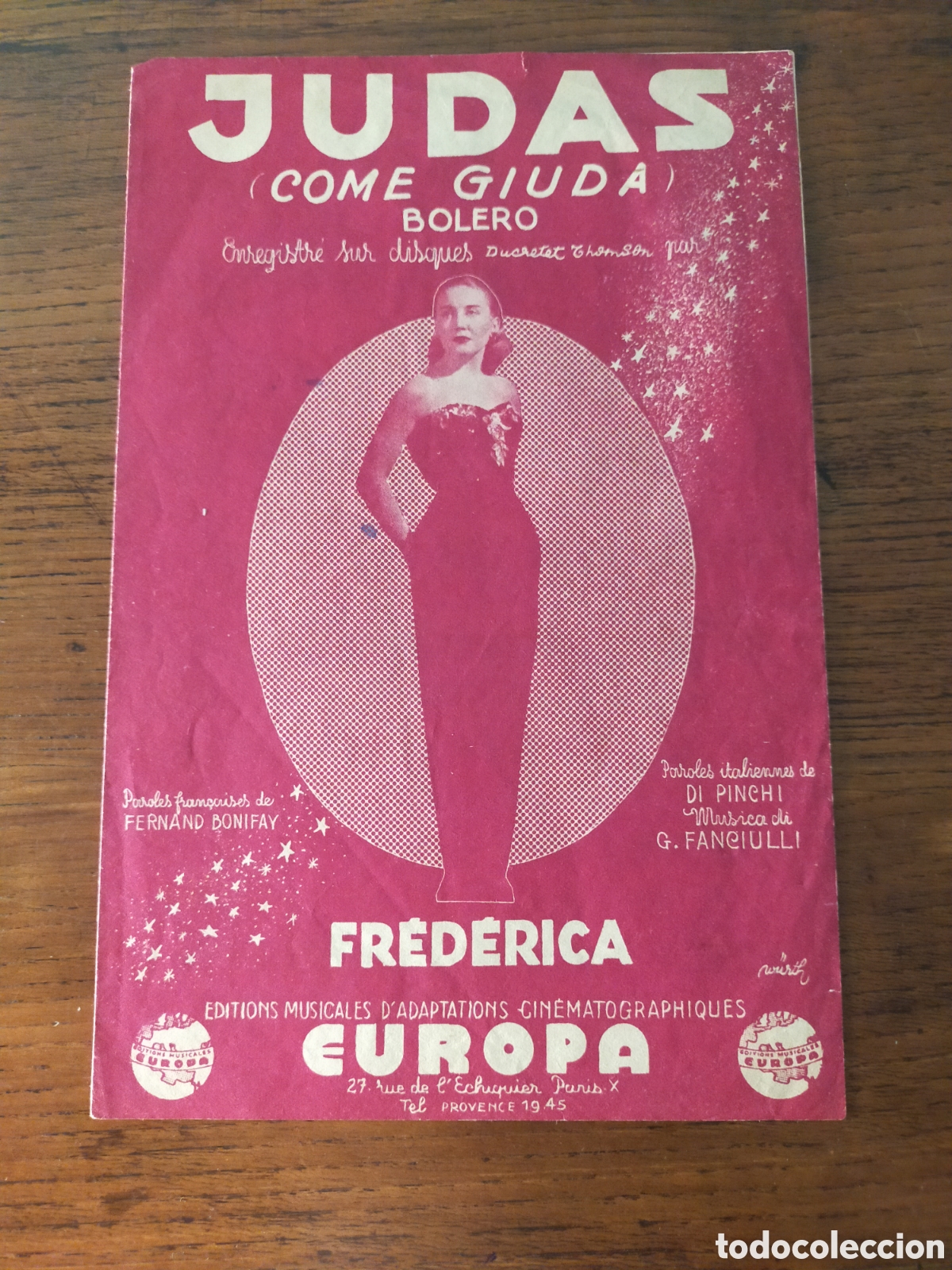 Partituras musicales: Partitura bolero, Judas, Come Guida